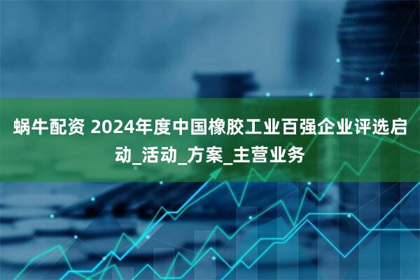 蜗牛配资 2024年度中国橡胶工业百强企业评选启动_活动_方案_主营业务