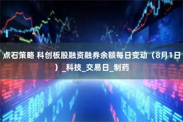 点石策略 科创板股融资融券余额每日变动（8月1日）_科技_交易日_制药
