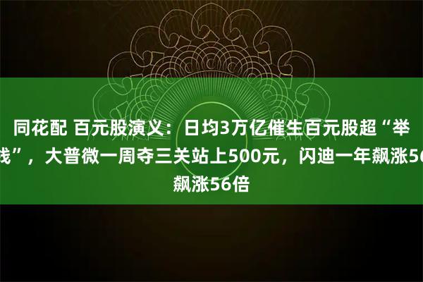 同花配 百元股演义：日均3万亿催生百元股超“举牌线”，大普微一周夺三关站上500元，闪迪一年飙涨56倍
